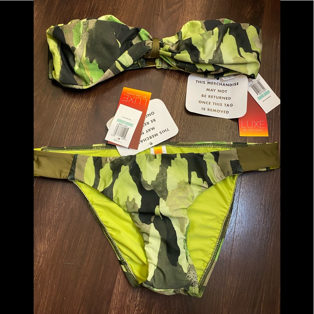 🏖 Designer Camo Bandeau Bikini Luxe by Lisa … - Picture 2 of 16